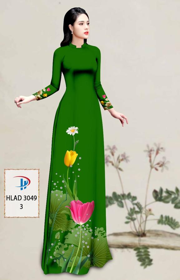 Vải Áo Dài Hoa Tulip AD HLAD3049 8